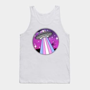 Trans pride UFO magenta/purple Tank Top